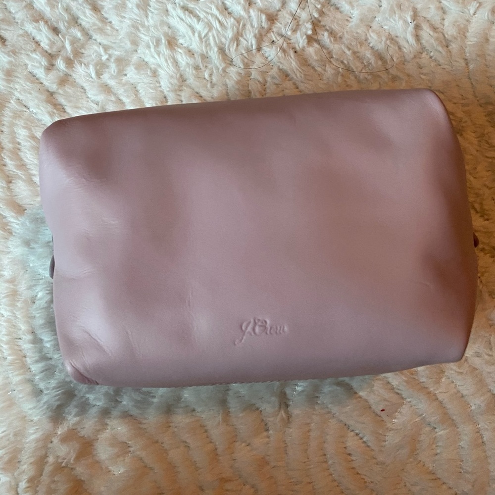 NWT J. Crew pale pink makeup case